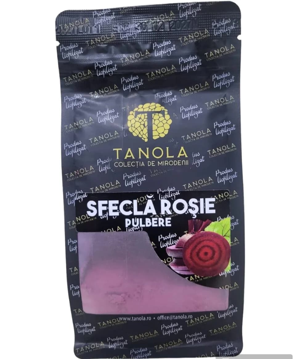 Sfeclă Roșie Pulbere Liofilizată (100g - pungă)
